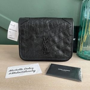 NEW Saint Laurent Mini Niki Bag SO Black Crossbody